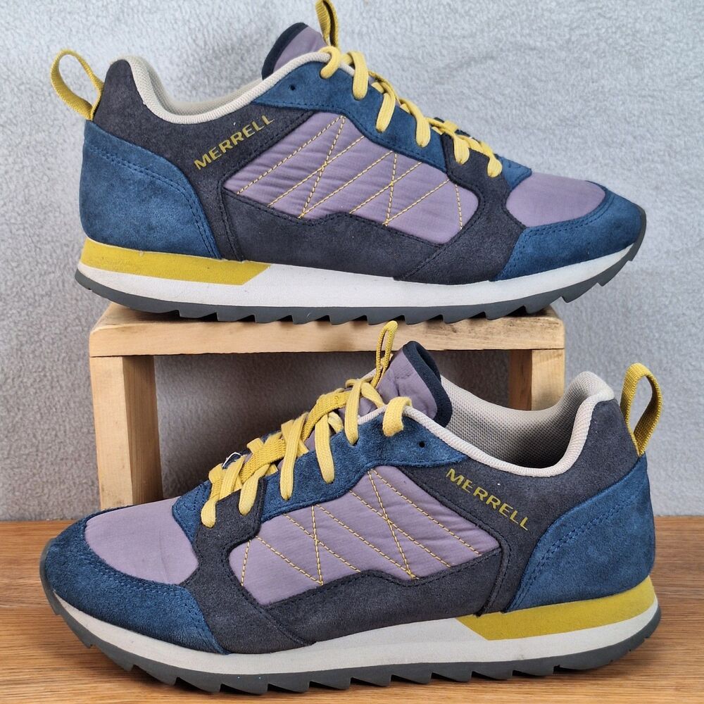 Merrell Alpine Women's 8 EU 38.5 Sneakers Navy Poseidon Suede Retro Casual - Picture 4 of 10